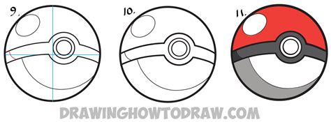 How to Draw a Pokeball from Pokemon - Easy Step by Step Drawing ...