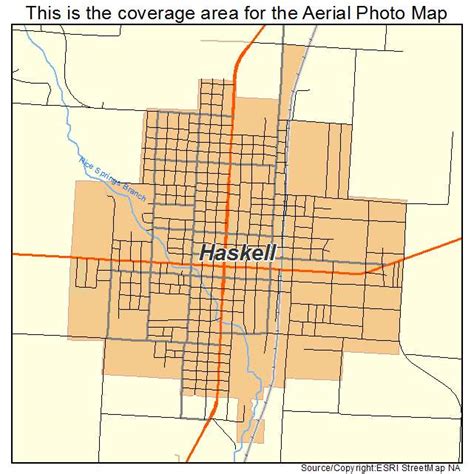 Aerial Photography Map of Haskell, TX Texas