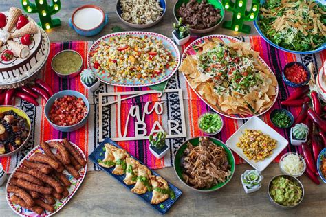 Taco Bar in 2020 | Lunch catering, Taco bar, Chips and salsa