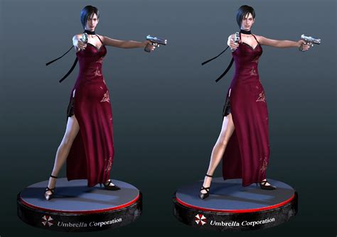 [3D] Ada Wong - red dress - complete work — polycount