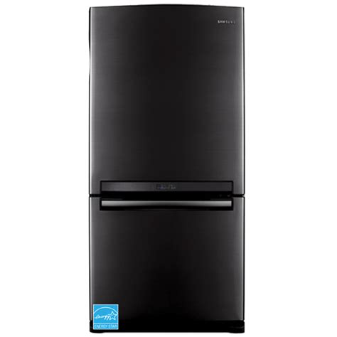 Samsung RB195ACBP 18.0 CuFt Bottom Freezer Refrigerator, Tempered Glass Shelves, 6 Door Bins ...