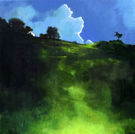 The House on the Hill | An Irish Landscape Painting with Vibrant Greens