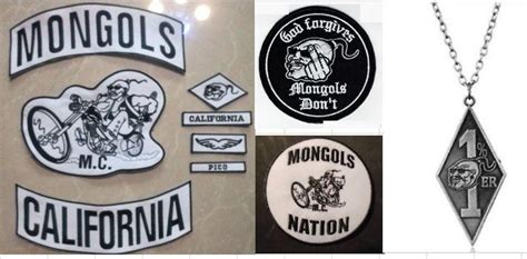 9 pc Mongols Motorcycle Club patch set and NECKLACE | #1903993521