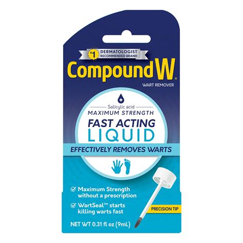 Buy Compound W Maximum Strength Fast Acting Liquid Wart Remover, 0.31 ...