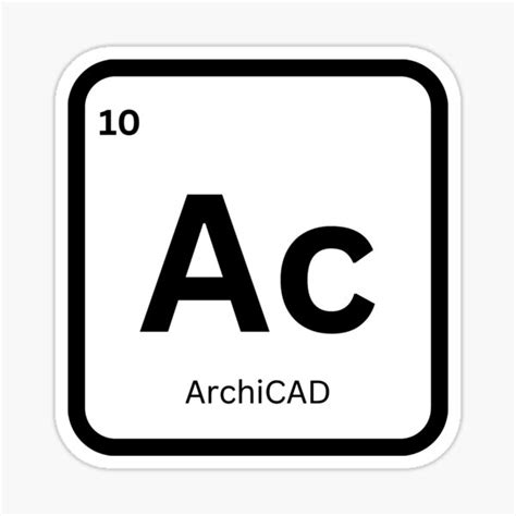 "ArchiCAD- Periodic Table " Sticker for Sale by SLGA-Designs | Redbubble