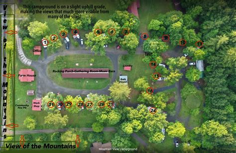 Campground Map - Mountain View Campground