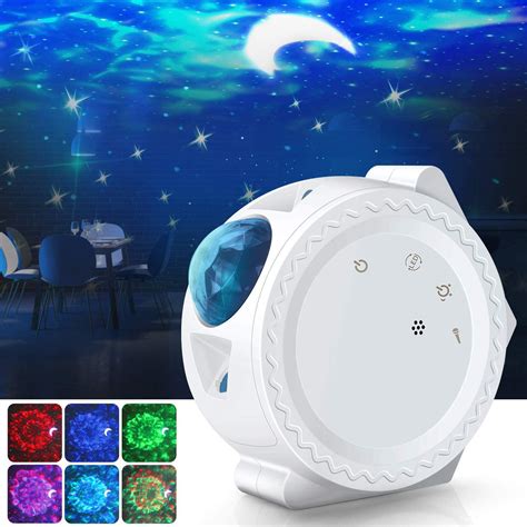 Star Projector, 3 in 1 LED Moon and Star Light, with Voice Control, 6 ...