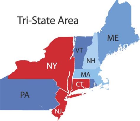 Tri State Area Map - Printable Map