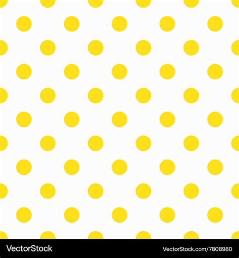 Yellow Polka Dot Pattern Royalty Free Vector Image