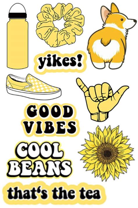 Yellow Aesthetic Sticker Pack