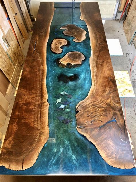 10ft Epoxy Resin Ocean Table epoxy Resin River Table - Etsy | Holzharztisch, Harz möbel ...