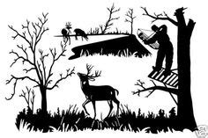 Deer Hunting Silhouettes, Vectors, Clipart, Svg, Templates, Cutting Files Decals