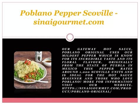 PPT - Poblano Pepper Scoville - sinaigourmet.com PowerPoint Presentation - ID:12100670