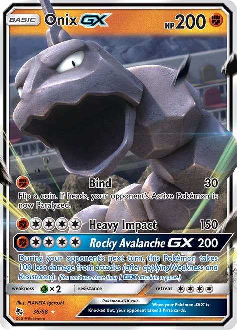 Onix-GX 36 (Hidden Fates 2019) Pokemon Card