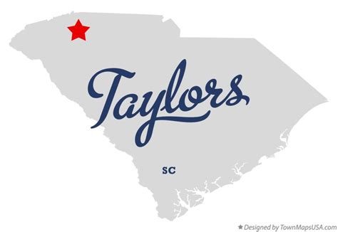 Map of Taylors, SC, South Carolina