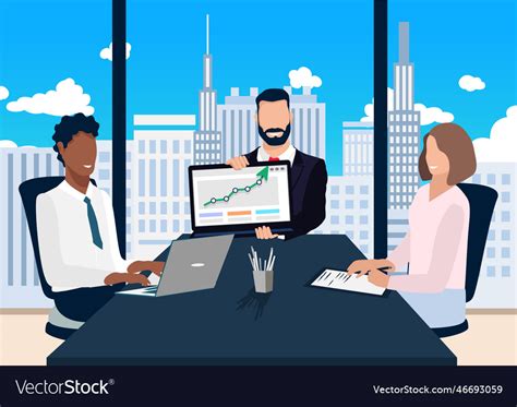 Business meeting Royalty Free Vector Image - VectorStock