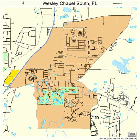 Wesley Chapel South Florida Street Map 1275887