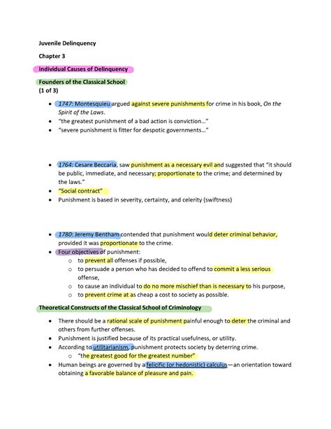 3. Individual Causes of Delinquency - Juvenile Delinquency Chapter 3 Individual Causes of - Studocu