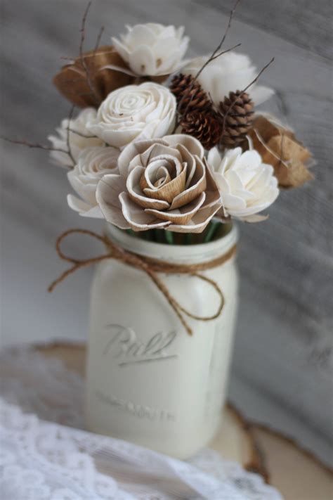 Winter Wooden Flower Arrangement - Farmhouse Flourish Collection - Rustic Decor - Made to Order ...