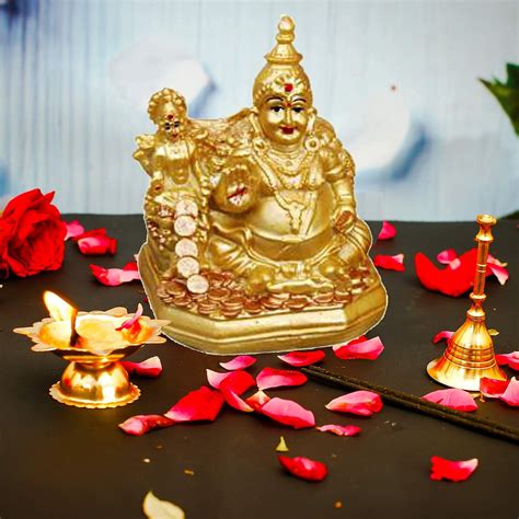 Buy AD MEGA MART Lord Kubera and Lakshmi Statue for Wealth and Harmony ...