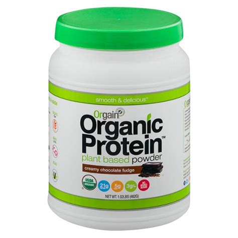 Orgain Organic Creamy Chocolate Fudge Plant Based Protein Powder - 16. ...