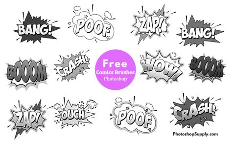 (FREE) Comic Photoshop Brushes - Photoshop Supply