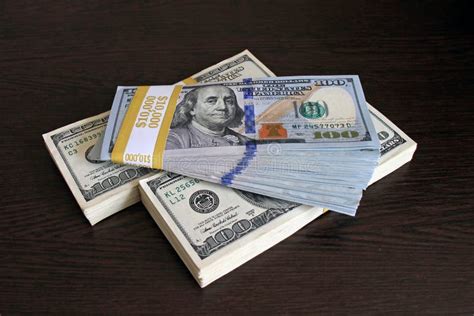 $100 Dollar Bills Stacks - Stacks of Money on the Table Stock Photo - Image of income, currency ...