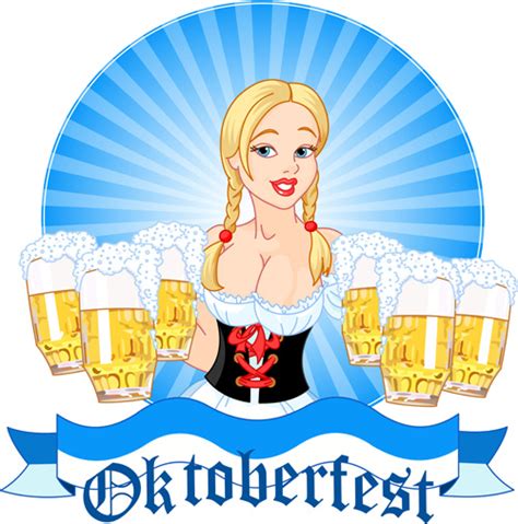 Girl with beer oktoberfest vector Free vector in Encapsulated PostScript eps ( .eps ) vector ...