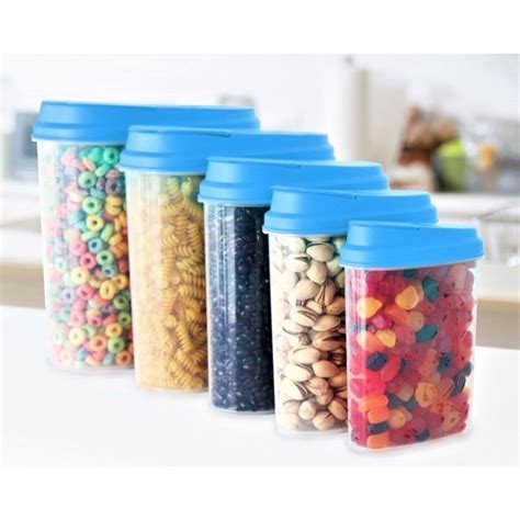 Inspired Living FOOD PANTRY- CLEAR PLASTIC CONTAINERS FLIP-TOP; 10 ...