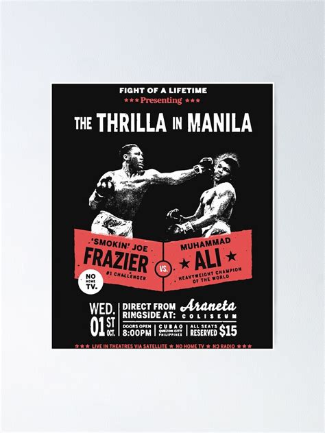 "Ali vs frazier thrilla in manila" Poster for Sale by maceycrooks | Redbubble