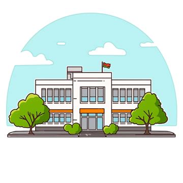 Architectural Simple Drawing Campus Cartoon Elements, Campus Buildings, Stick Figure, Line PNG ...