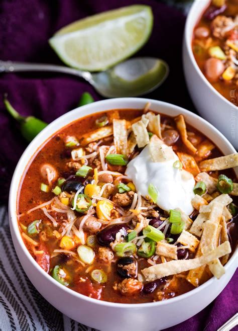 Hearty Crockpot Taco Soup - The Chunky Chef