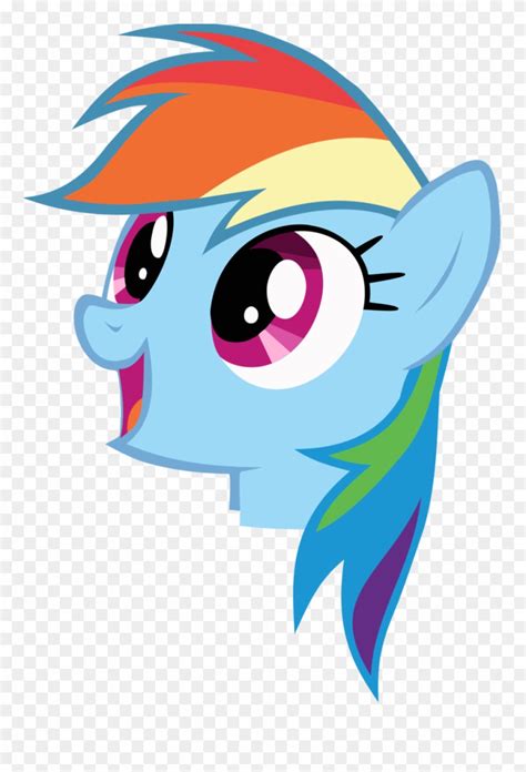 Download My Little Pony Clipart Head - My Little Pony Rainbow Dash Head - Png Download (#235475 ...