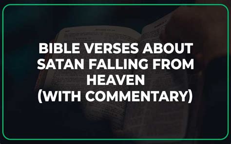 35 Bible Verses About Satan Falling From Heaven - Scripture Savvy