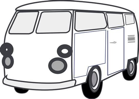 Buy Vw Bus - Clip Art Black And White Van - Png Download - Full Size Clipart (#3320312) - PinClipart
