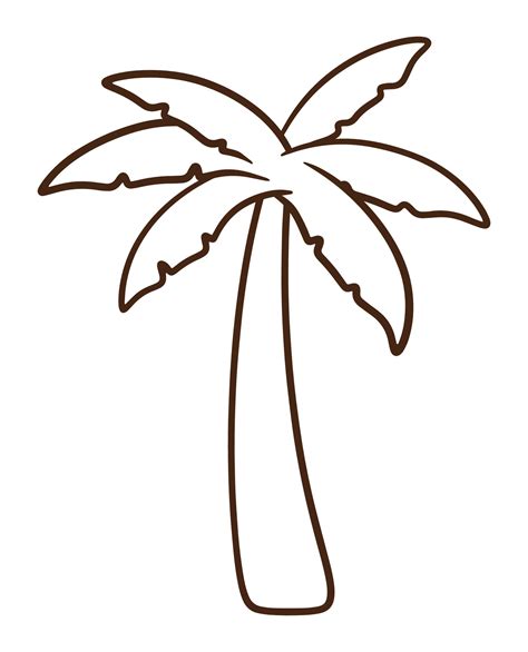 Palm and Coconut Tree Outline for Summer Element 27961278 Vector Art at Vecteezy