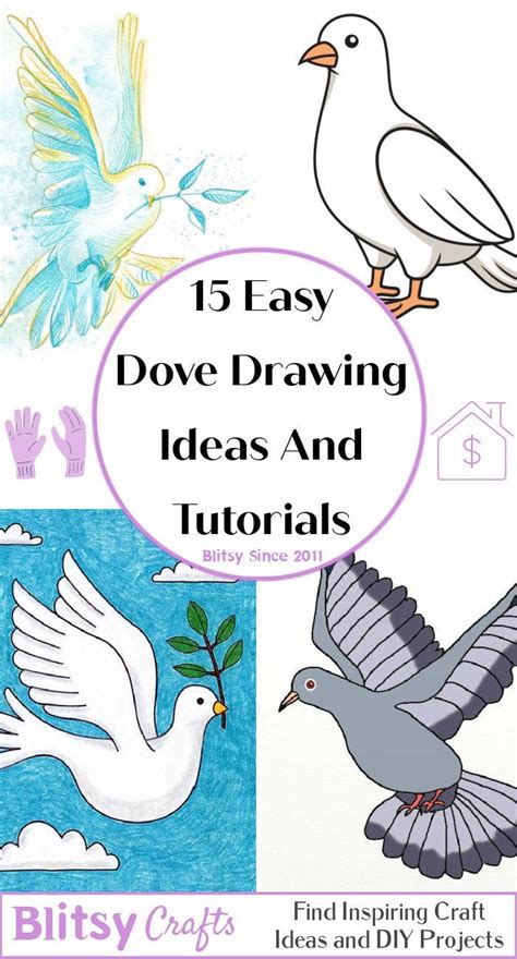 15 Easy Dove Drawing Ideas - How to Draw a Dove