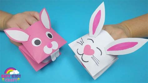 Preschool Easter Bunny Hand Puppet Craft