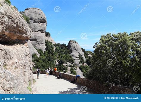 Hiking Trails on Montserrat, Spain Editorial Stock Image - Image of outdoor, people: 267472289