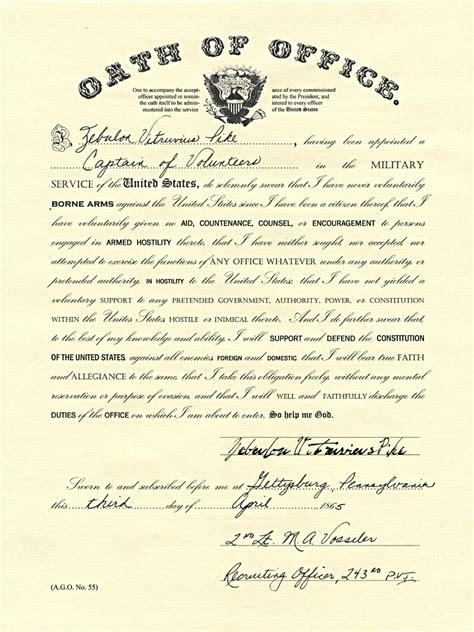 Oath of Office | Pike's Oath of Office on having accepted pr… | Flickr