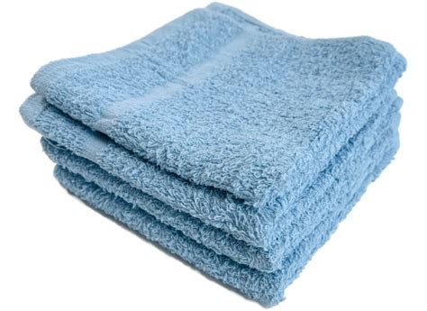 Terry Cloth Wash Rags - 12" x 12" - Blue - Cleaning Rags