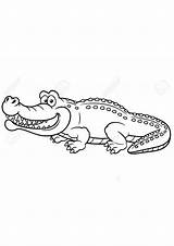 Coloring Pages  Printable Crocodile sketch template