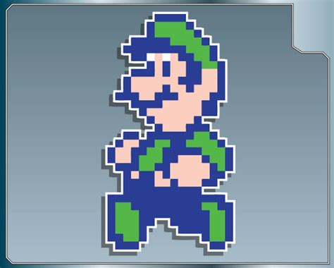 SUPER LUIGI 8bit Sprite Vinyl Decal No. 4 From Super Mario Bros. 2 NES Sticker - Etsy