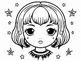Pastel Goth Wonderland Coloring  Page sketch template