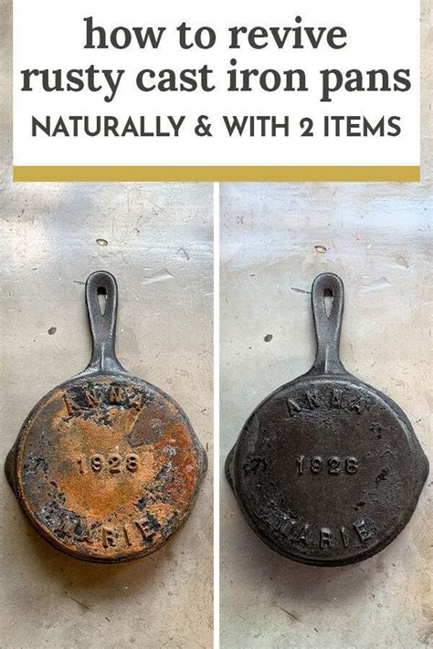 How To Remove Rust From Cast Iron Pans - Naturally and With Only Two Items — The Gold Hive ...