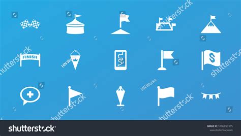 Editable 15 flag icons: flag, circus, finish, - Royalty Free Stock Vector 1006893355 - Avopix.com