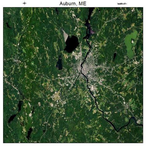 Aerial Photography Map of Auburn, ME Maine