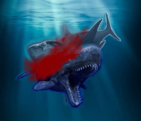 Megalodon vs Livyatan (Megalodon kill Livyatan) by nature1029 on DeviantArt