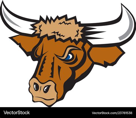 Maverick head logo mascot Royalty Free Vector Image