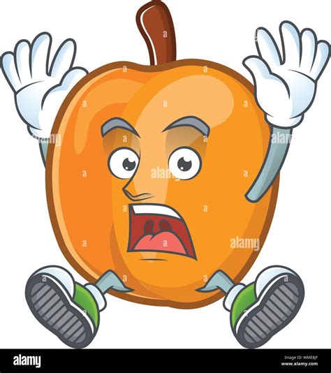 Successful apricot cute fruit cartoon character style Stock Vector ...